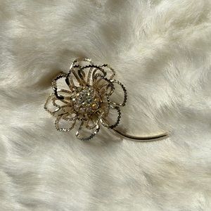 SARAH COVENTRY FORAL RHINESTONE BROOCH